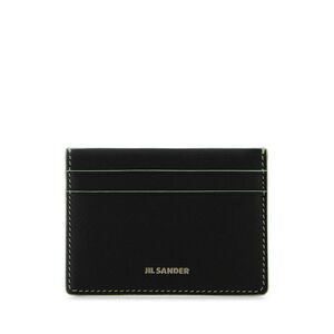 Jil Sander Men Black Leather Card Holder